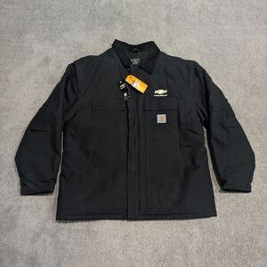 NEW Carhartt Mens Jacket Loose Fit Size XL 0C0003-M Black Duck Canvas Chevrolet